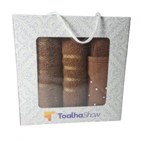 caixa presente felpuda kit banho rosto piso linha dubai toalha show 13